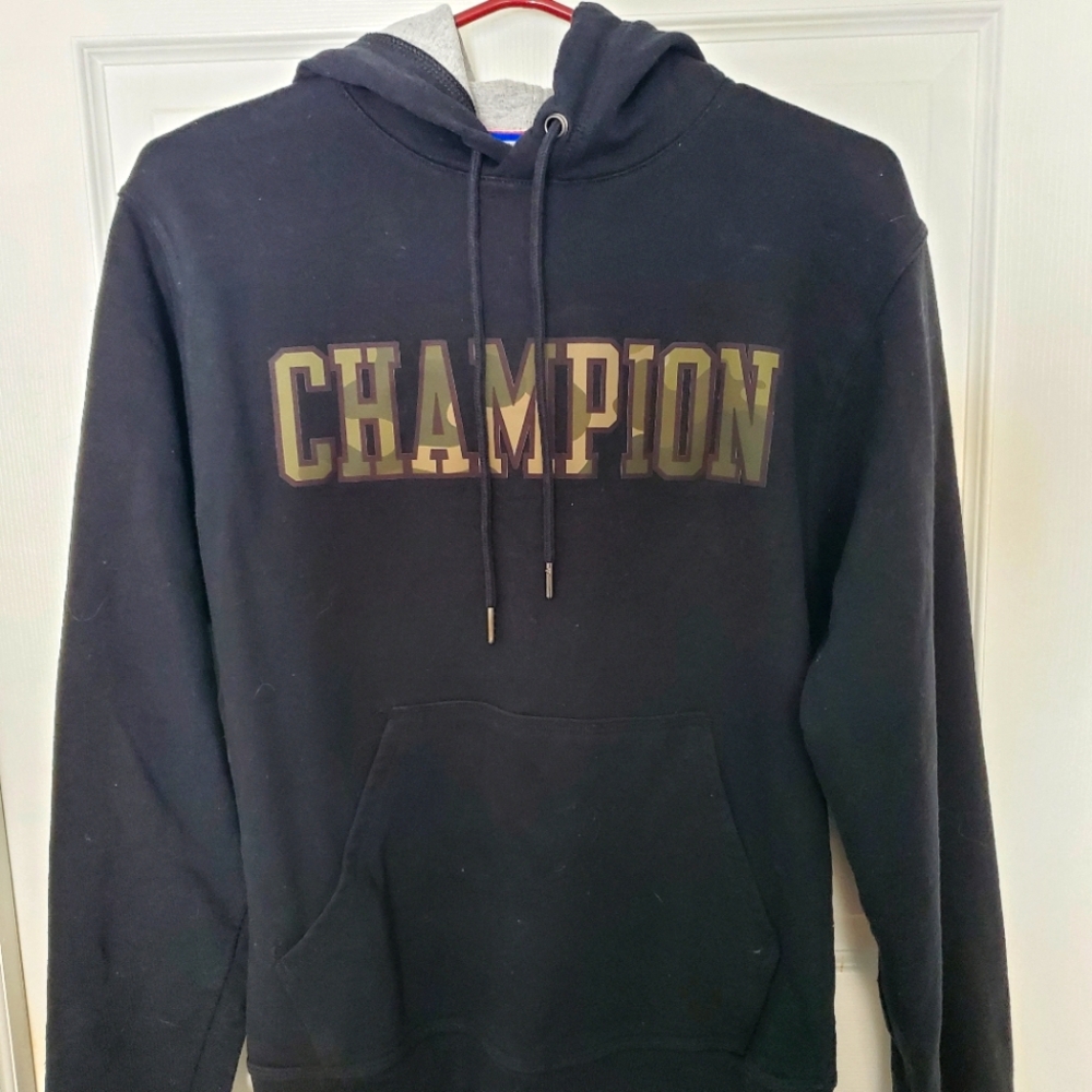 Champion Black Hoodie Sweater